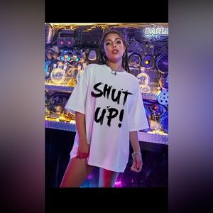 SHEIN Oversized Graphic “Shut Up” Tee